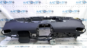 Торпедо передня панель з AIRBAG Toyota Prius 50 16-18 чорна, тріщини у кріпленнях