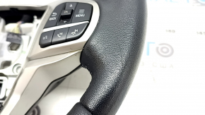 Руль голый Ford Explorer 21-25 кожа черный, без подогрева, с кнопками, лепестками и накладкой, царапины