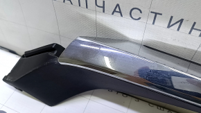 Ресничка молдинг решетки радиатора левая Honda Accord 18-22 светлый хром, с креплением и уплотнителем, песок