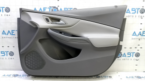 Обшивка двери карточка передняя правая Chevrolet Volt 16- серая, серая вставка, подлокотника кожа серый, с кнопкой центр замка, с управлением стеклоподъемника, потерта
