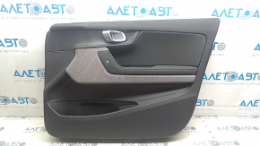 Обшивка дверей картка передня права Polestar 2 21-25 чорна, пластик, підлокітник тканина чорна, вставка тканина чорна, з ручкою, під чищення, подряпини