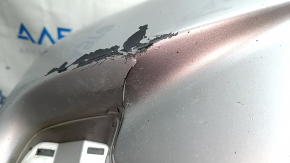 Бампер передний голый Lexus CT200h 11-17 дорест, серебро 1J4, трещины, протерт, царапины, надломаны крепления, после ремонта