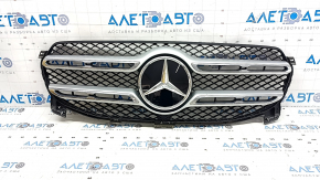 Грати радіатора в зборі grill Mercedes W167 GLE 350 450 20-23 під радар, з емблемою, пісок