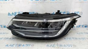 Фара передняя левая в сборе VW Tiguan 22-24 LED поплавлен корпус, в копоти, без модуля ДХО