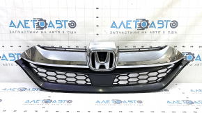 Грати радіатора grill у зборі Honda CRV 17-19 зі значком, під радар круїз, пісок