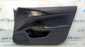 Обшивка дверей картка передня права Honda Insight 19-22 чорна, підлокітник та накладка тканина, під хімчистку, подряпини
