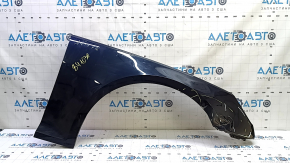 Крыло переднее правое Audi A4 B9 17-19 с кронштейнами, синий LX5R, вмятина