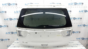 Дверь багажника голая со стеклом Jeep Grand Cherokee WK2 14-22 тонировка, белый PW7, крашена 0.2, царапины на стекле, вмятина