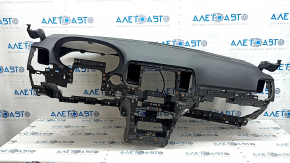 Торпедо передняя панель с AIRBAG Jeep Grand Cherokee WK2 14-22 черная, с накладками, царапины