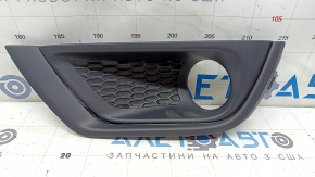 Решітка бампера ліва Jeep Compass 17-21 з молдингом структура під птф, надламане кріплення, пісок