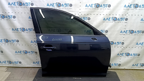 Двері в зборі передні права Audi A4 B9 17-19 синій LX5R, keyless, прим'ята