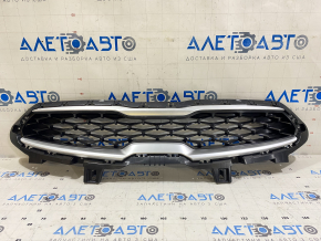 Решетка радиатора grill Kia Forte 19-21 структура, серые молдинги