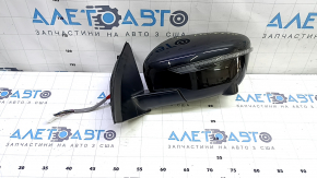 Зеркало боковое левое в сборе Nissan Rogue Sport 17-23 11 пинов, поворотник, подогрев, камера, под BSM, черное, потерт