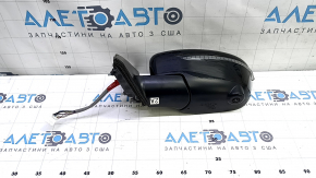 Зеркало боковое левое в сборе Nissan Rogue Sport 17-23 11 пинов, поворотник, подогрев, камера, под BSM, черное, потерт