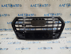 Грати радіатора grill у зборі Audi Q5 80A 18-20 чорний глянець, під парктроніки, S-Line