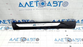 Накладка порога передняя левая BMW X5 F15 14-18 черная с хром вставкой, тип 2, царапины, коррозия, вмятина