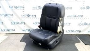 Сидіння водія Nissan Rogue Sport 17-22 без airbag, електричне, підігрів, шкіра чорна, що стрільнуло