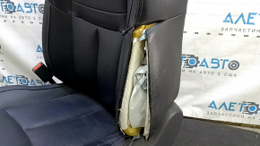 Водительское сидение Nissan Rogue Sport 17-23 без airbag, электрическое, подогрев, кожа черная, стрельнувшее