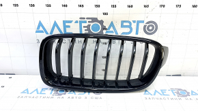 Решетка радиатора grill левая BMW 3 F30 4d 12-18 sport line, черный глянец