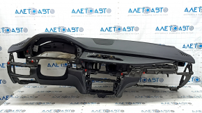 Торпедо передняя панель с AIRBAG BMW X5 F15 14-18 кожа черная Dakota, под проекцию, надломано крепление, сломаны крепления, царапины, вмятины, под чистку
