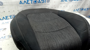 Обшивка сидіння водія верхня Ford Bronco Sport 21-23 підігрів, комбінована шкіра чорна з темно-сірим, під чистку