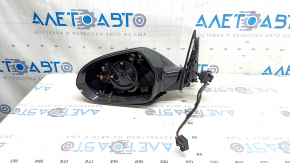 Дзеркало бічне ліве у зборі Audi A6 C7 12-18 12 пінів, під автосклад, графіт, з поворотником, з кришкою, без дзеркального елемента, подряпини, тріщини, пісок
