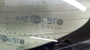 Дверь багажника голая со стеклом Mazda CX-5 17-25 электро, тонировка, синий 42M, потерто стекло, царапины на стекле