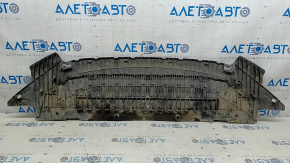 Защита переднего бампера Audi A6 C7 16-18 рест, с губой, затерта, примята