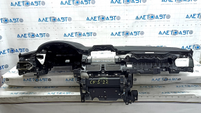Торпедо передня панель з AIRBAG Mazda CX-5 17-24 чорна, з дефлектором, іржавий піропатрон, потертості, під чищення