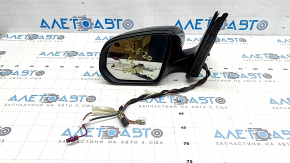 Зеркало боковое левое в сборе Mercedes W167 GLE 350 450 20-23 10+8+4+2 поворотник, подогрев, подсветка, BSM, камера, автозатемнение, черное, в клее, царапины, контакт с водой, окислены фишки