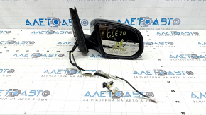 Дзеркало бічне праве у зборі Mercedes W167 GLE 350 450 20-23 8+8+4 поворотник, підігрів, підсвічування, BSM, камера, чорне, подряпини, контакт з водою, окислені фішки
