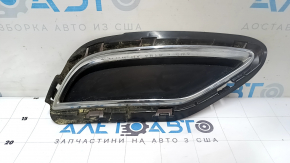 Грати заднього бампера ліва Audi Q5 80A 18-20 структура, з хромом, поліз хром