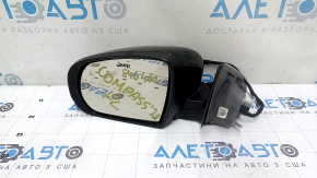 Дзеркало бічне ліве в зборі Jeep Compass 17-26 3+4 пінів, підігрів, BSM, чорне, пісок