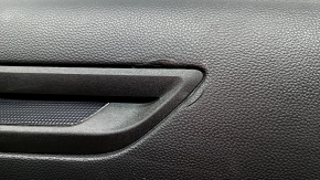 Обшивка дверей картка передня права Honda CRV 23-26 чорна, підлокітник шкіра чорна з помаранчевим рядком, молдинг чорний глянець, тички, вм'ятина