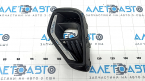 Решетка переднего бампера левая Ford Escape MK4 23-26 черный глянец с хром молдингом, под ПТФ