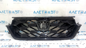 Грати радіатора grill у зборі Honda CRV 23-26 HEV з чорним глянцевим молдингом, тички, пісок