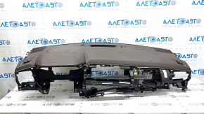Торпедо передня панель з AIRBAG Nissan Rogue 21-23 коричнева US built, з накладками, подряпини, потертості, зламане кріплення