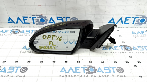 Зеркало боковое левое в сборе Kia Optima 16-18 5 пинов, поворотник, бордовое, царапины