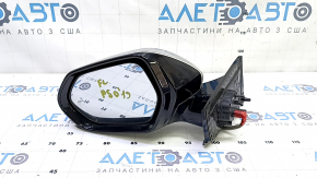 Зеркало боковое левое в сборе Toyota Prius 50 16-20 6 пинов, BSM, серебро, в клее, отсутствует хром молдинг и накладка