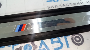 Накладка порога передняя правая наружная BMW 3 G20 19-26 хром, надпись M, царапины