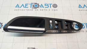 Накладка управління склопідйомником переднім лівим Ford Escape MK3 13-19 чорна структура з хром ручкою, надлом кріплення
