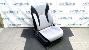 Пасажирське сидіння Toyota Prius 50 19-22 без airbag, тканина, чорно-сіре, механічне, без підголівника, під хімчистку