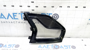 Решетка переднего бампера правая Ford Fusion mk5 19-20 под LED ПТФ, глянец, песок