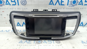 Монитор, дисплей, навигация нижний Honda Accord 13-17 touch screen touring, с накладкой черный с серым, царапины