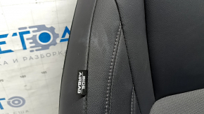 Обшивка спинки пасажирського сидіння Honda Clarity 18-21, комбінована тканина сіра + чорна шкіра, з підігрівом, зам'ята, під чистку