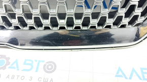 Решетка радиатора grill Lincoln MKZ 17-20 хром, с эмблемой, полез хром, песок