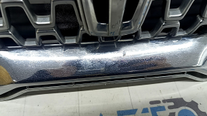 Решетка радиатора grill Lincoln MKZ 17-20 хром, с эмблемой, полез хром, песок
