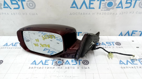 Зеркало боковое левое в сборе Honda Accord 14-17 6 пинов, поворотник, красное R-543P, песок, царапины
