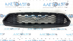 Решетка радиатора grill Ford Mustang mk6 18-23 рест, структура, с эмблемой хром, сломаны крепления