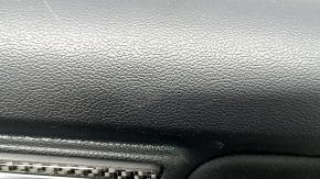 Обшивка дверей картка передня права Ford Mustang mk6 20-23 чорна, вставка тканина чорна, підлокітник шкіра чорна, плівка під карбон, подряпини, надламані кріплення